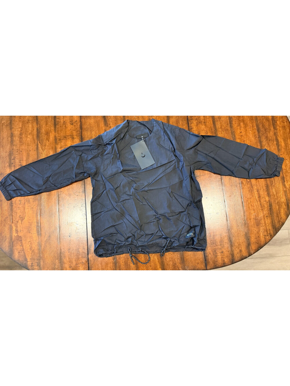 Black Scale Lightweight Nylon LS Crewneck Pullover Black  Large NWT BLVCK